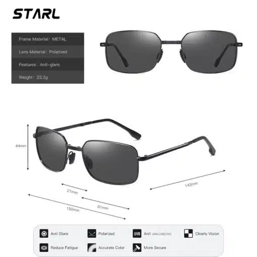 A328 STARL Foldable Polarized Sunglass for Men - Image 2