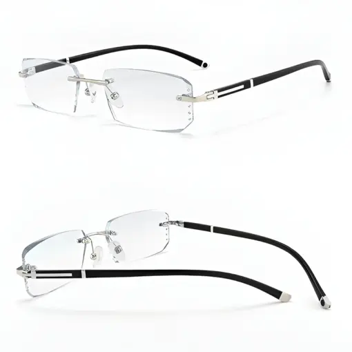 A796 New Cut-Edge Frameless HD Anti-Blue Light Glasses for Men - Image 5