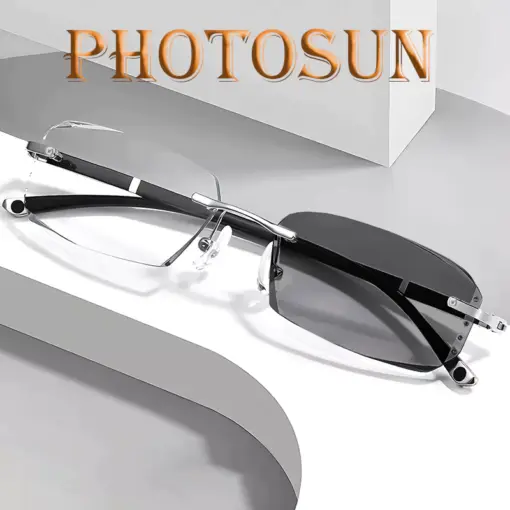 A796P New Cut-Edge Frameless Photosun & Blue-cut Glasses - Image 5