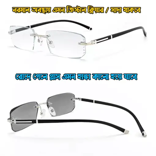 A796P New Cut-Edge Frameless Photosun & Blue-cut Glasses - Image 6