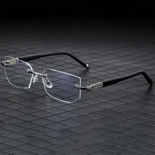 A805 New Cut-Edge Frameless HD Anti-Blue Light Glasses for Men - Image 4