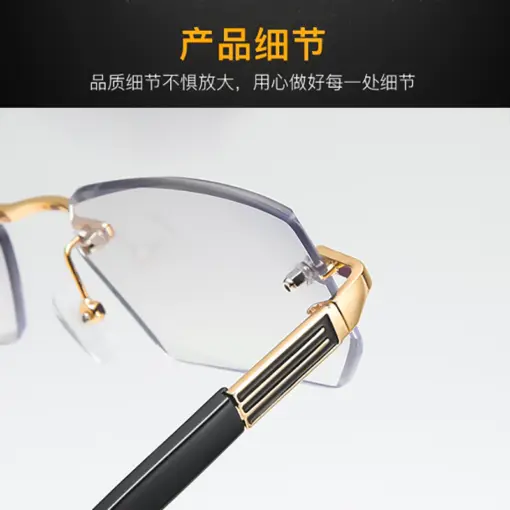 A806 New Cut-Edge Frameless HD Anti-Blue Light Glasses for Men - Image 5