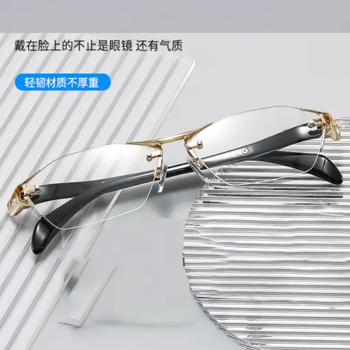 A818 Frameless HD Anti-Blue Light Premium Glasses - Image 2
