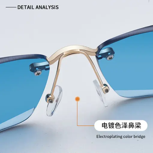 A822 New Cut-Edge Frameless HD Anti-Blue Light Glasses - Image 2