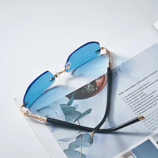 A822 New Cut-Edge Frameless HD Anti-Blue Light Glasses - Image 4