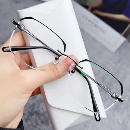 A832 Frameless HD Anti-Blue Light Premium Glasses - Image 4