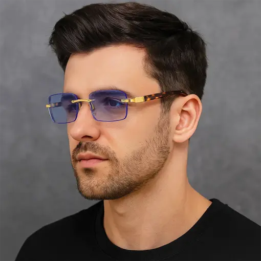 A833 New Cut-Edge Frameless HD Anti-Blue Light Glasses - Image 4