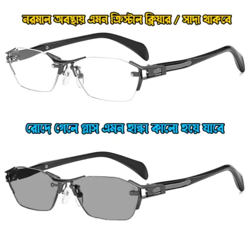 A840P Frameless Photosun & Blue-cut Glasses - Image 5