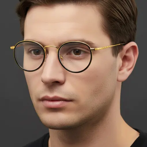 A861 Gold Frame Premium Unisex Reading Glasses - Image 4