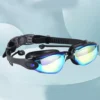 A883 Premium Anti-Fog Swimming Goggles with Built-in Earplugs