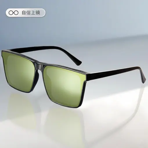 A887 Premium Rectangular Olive Polarized Sunglass for men - Image 3