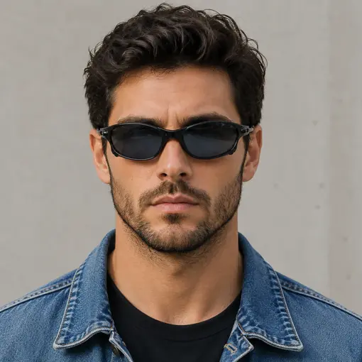 A909 Trendy Black Frame Stylish Premium Sunglasses - Image 4