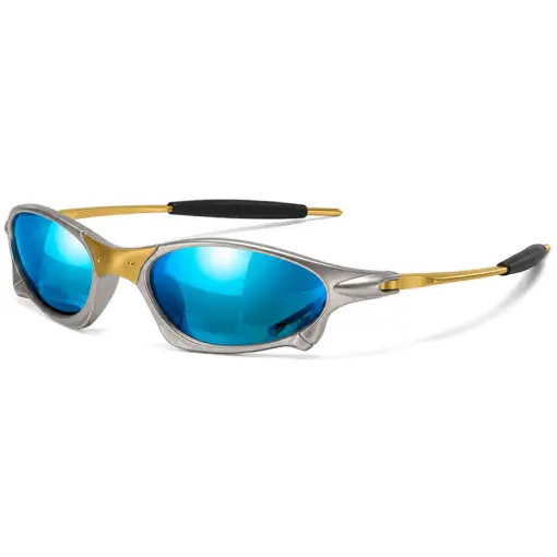 A922 Blue Mirror Premium Sports Sunglasses - Image 2