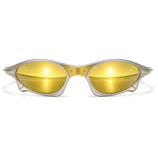 A923 Yellow Mirror Premium Sports Sunglasses - Image 2