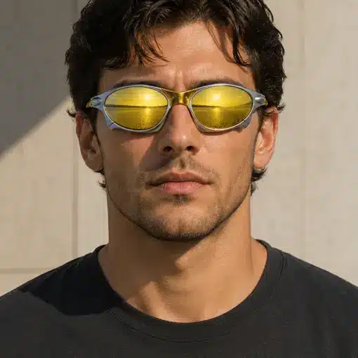 A923 Yellow Mirror Premium Sports Sunglasses - Image 4