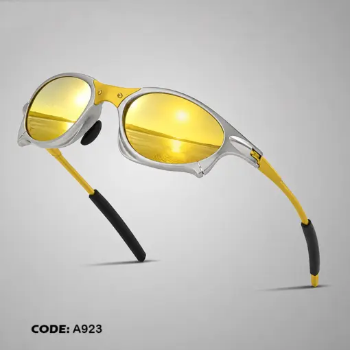 A923 Yellow Mirror Premium Sports Sunglasses - Image 5