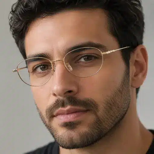 A924 Premium Stainless steel Frame Geometry Style Reading Glasses for Men & Women - Image 3