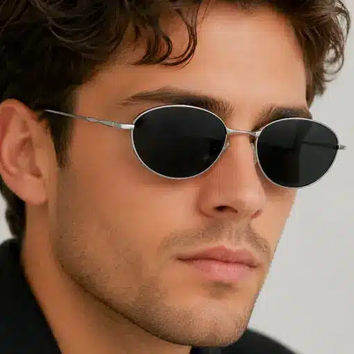 A926 Premium Stainless steel Frame Geometry Style Sunglasses for Men & Women - Image 4