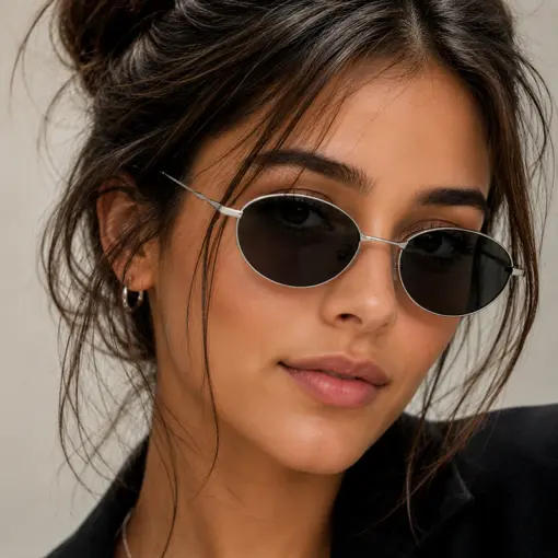 A926 Premium Stainless steel Frame Geometry Style Sunglasses for Men & Women - Image 5