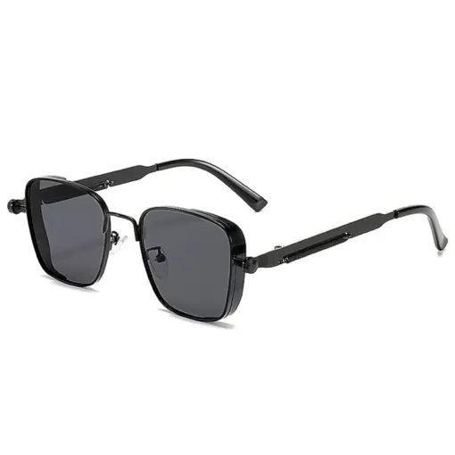 A929 Luxury Black Square Lens Sunglasses For Men - Image 2