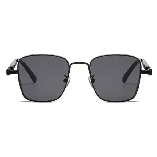 A929 Luxury Black Square Lens Sunglasses For Men - Image 3