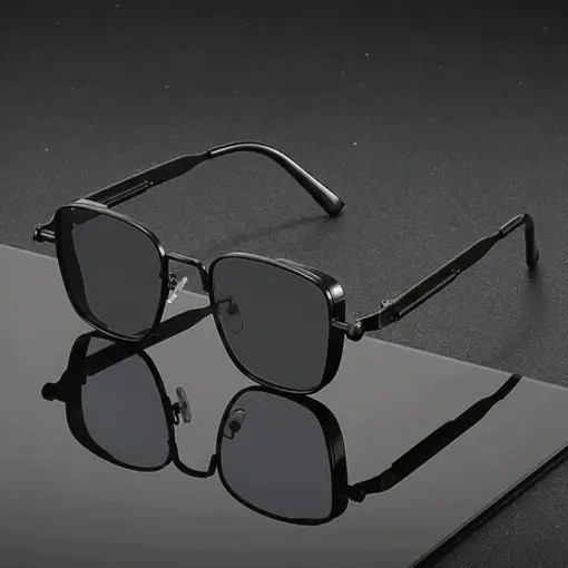 A929 Luxury Black Square Lens Sunglasses For Men