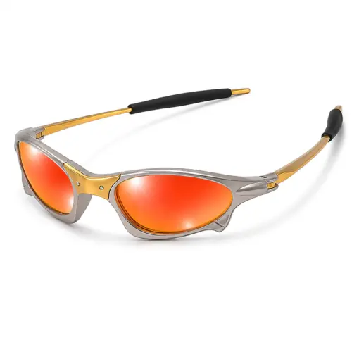 A934 Orange Mirror Premium Sports Sunglasses - Image 3