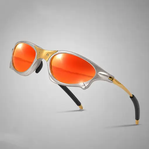 A934 Orange Mirror Premium Sports Sunglasses - Image 4