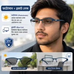 Alternative view of A941 Premium Photosun & Blue-cut lens Eye Glasses