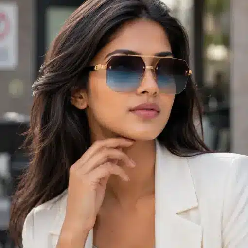 A943 Premium Rimless Gradient Sunglasses - Image 4